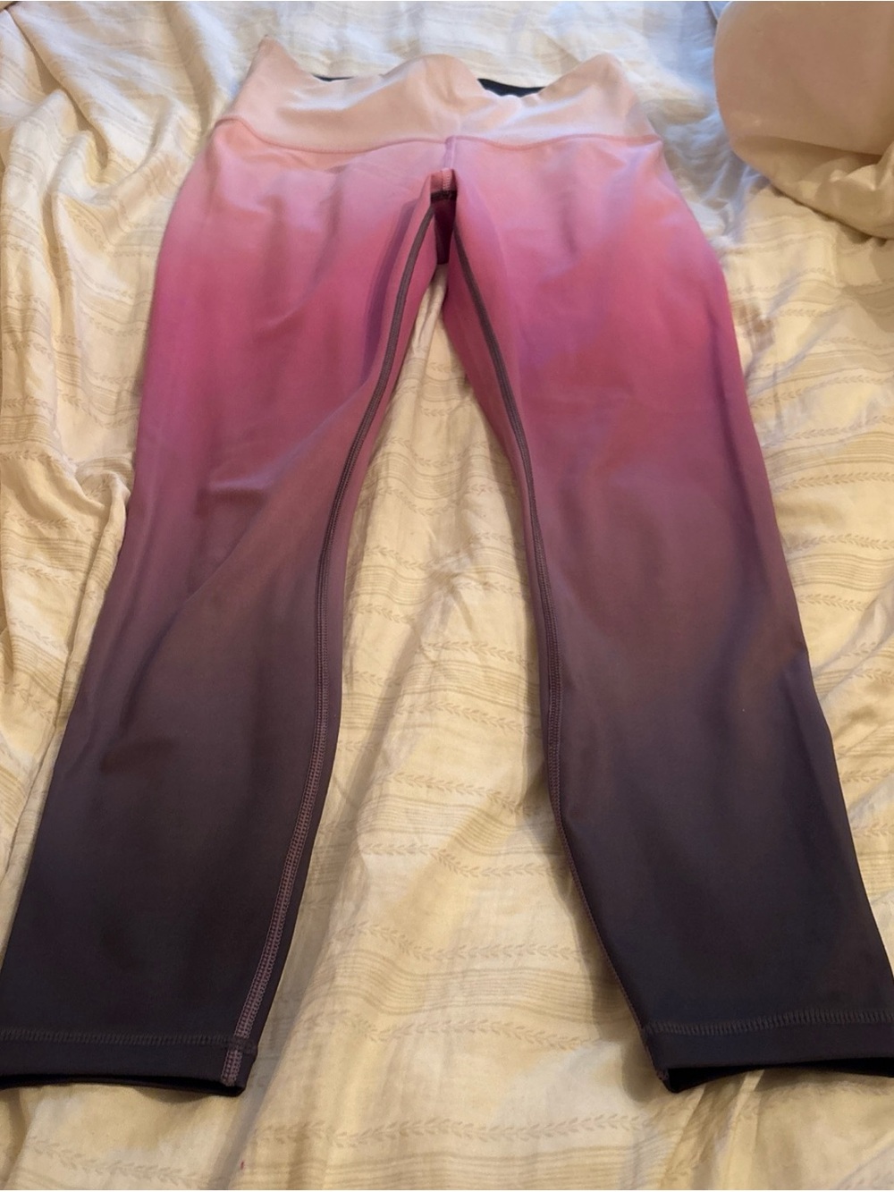 Athleta Elation Ombré leggings in the "Spring Night" pink Size S